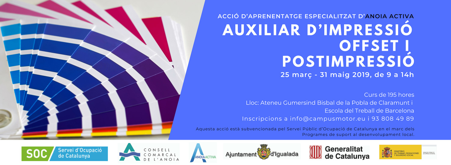 Curs formació impressió offset i postimpressió